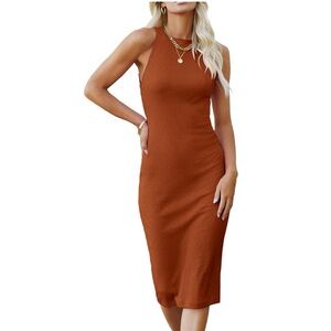 PRETTYGARDEN Women Bodycon Midi Dress Medium